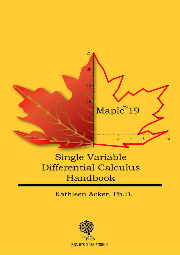 Book Cover Image of Maple leaf and title of Single Variable Differential Calculus Handbook